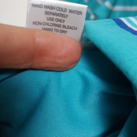 Summer Cotton Dress Green Blue 6 - Picture 2 of 5